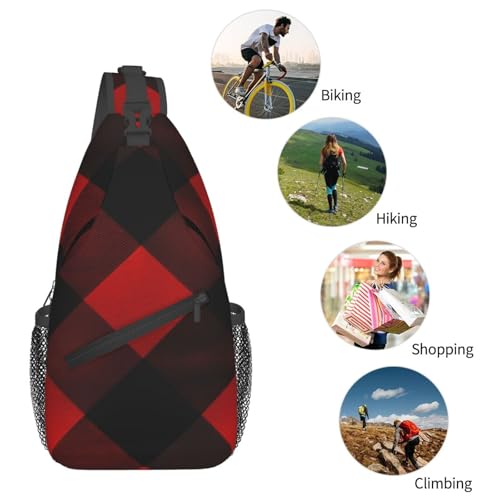 Mochila bandolera cruzada para hombre negra miniatura 6