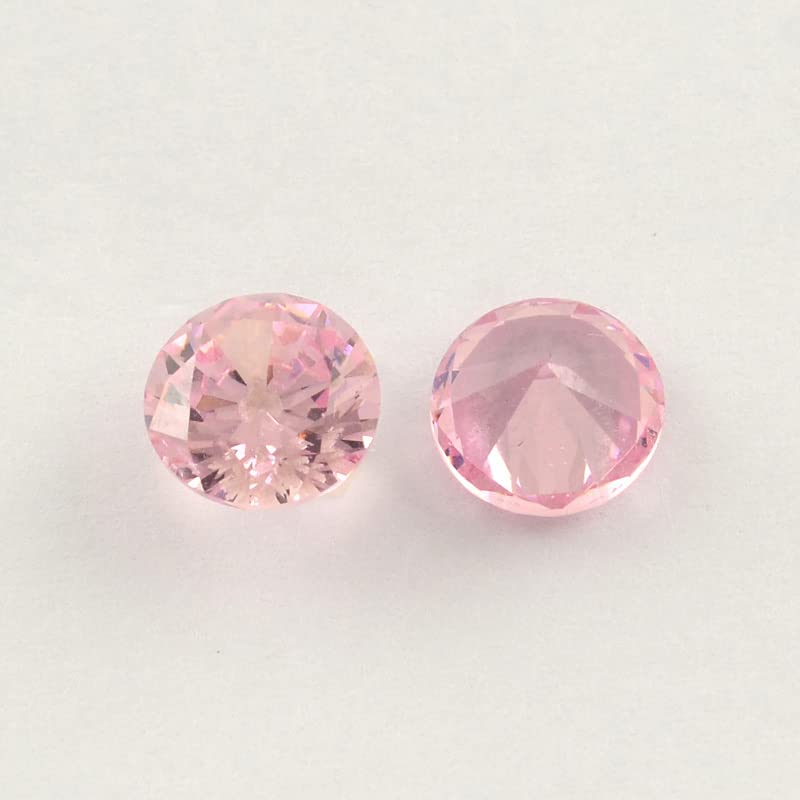 PandaHall 200 Stück 10 mm facettierte Zirkonia-Strasssteine in Diamantform, Cabochon-Perlen für Nagelkunst, Handwerk, Schmuckherstellung, Perlrosa