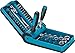 Hazet HiPer 863HP Fine Tooth Reversible Ratchet Set and 1/4 Inch Socket Handle, 10 Sockets, 21 Bits, Various Extensions and Adaptors 856-1HP, Black/Blue