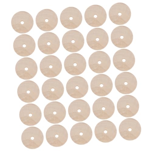 Cabilock 150 個小型木製車輪 模型用 チュ イール 工作 塗装用 車輪 クラフト材料 と大人向け