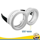 Sun-Staches Official Minion Goggles | Minions Costume Accessory | UV400 | One Size Fits Most Adults and Big Kids