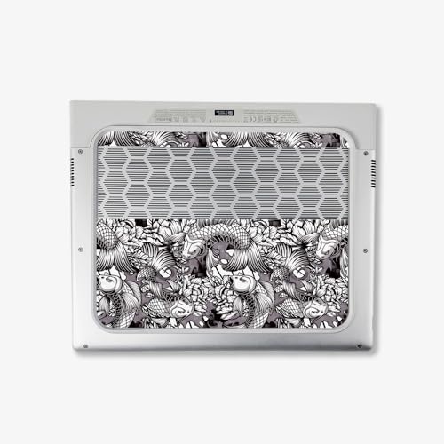Image of MightySkins Carbon Fiber Skin Compatible with Alienware X14 R2 (2023) Full Wrap Kit - Angry Koi | Protective, Durable Textured Carbon Fiber Finish | Easy to Apply & Change Styles | Made in The USA