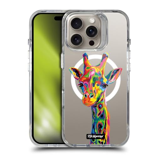 Coque antichoc militaire iPhone 16 Pro compatible MagSafe étui girafe gothique P.D. Moreno