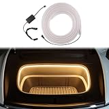 FXETRNL Front Trunk LED Light Strip for Tesla Model Y Juniper 2025 2026 - Silicone Front Trunk Accessories with Magnetic Induction Switch, Waterproof Ambient Light (DC 15V, Warm White)
