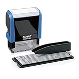 Configura tu propio texto para crear un sello personal o de empresa. Puedes cambiar el texto y la utilidad del sello a cada momento. Máximo 3 líneas; Tamaño máximo del texto 38 x 14 mm