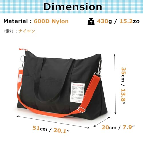 YAPJEB Travel Duffle Bag, 35L Carry On Backpack, Lightweight Cabin Bag with Luggage Trolley Sleeve, Men Women Overnight Removable Strap Weekender, for Gym Airplane Yoga Tennis(Black)2