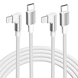 iPhone USB C to Lightning Cable,【2Pack 6FT MFi Certified】Right Angle 90 Degree iPhone Fast...