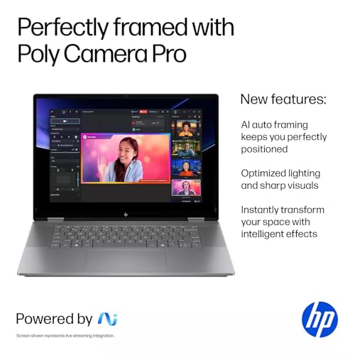 Image of HP OmniBook X Flip 2-in-1 16 inch 2K Touchscreen Laptop, AMD Ryzen AI 5 340(Beats i7-1355U), 16GB DDR5 512GB SSD, AMD Radeon 840M Graphics, Wi-Fi 6E, AI Copilot+ PC Laptop for Creator, Designer, Win 11