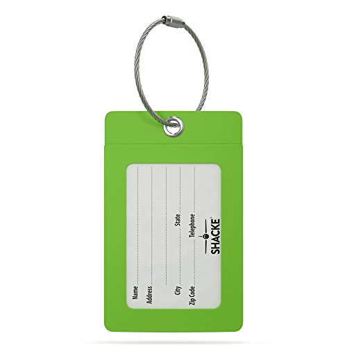 Luggage Tag Initial – Fully Bendable Tag w/ Stainless Steel Loop (Letter F)
