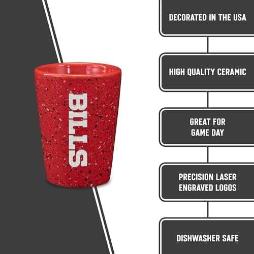 Rico Industries CSK3520RD Nfl Football Buffalo Bills 2Oz Ceramic Shot Glass thumb #4