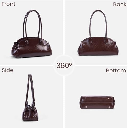 Shoulder Bags for Women Vintage Brown Purse Fall Handbag Faux Leather Hobo Tote Handbag Trendy Medium Shoulder Bag3