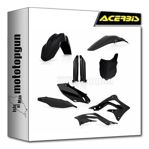 Plastique Kawasaki KXF 450 2014 kit cache carenage noir Acerbis 0016877.090 Mototopgun