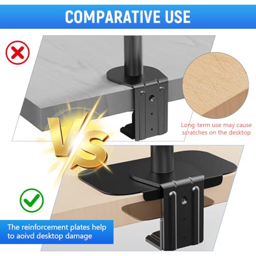 Image of ZORBES Monitor Stand Stability Base Plate, Anti-Tip Counterweight Plate for VESA Mounts, 190x153x4mm Metal Support Base with 11mm Center Hole, Anti-Slip Reinforcement for Heavy Monitor Stands