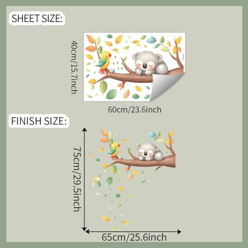 Vinilos decorativos animales adorables para pared infantil miniatura 2