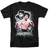 Popfunk Bruce Lee Inner Fury Unisex Adult T-shirt (X-Large) Black