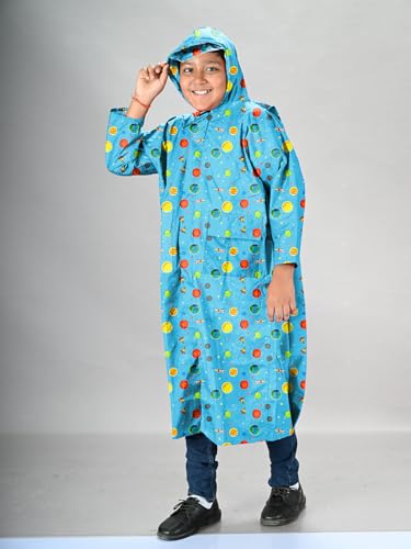 Image of LUX VENUS Boys Printed Raincoat with School Bag Cover