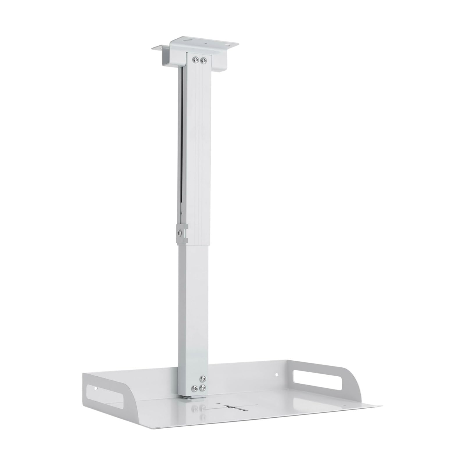 Support universel pour projecteur plafond/mur 35 x 22 cm Hauteur réglable 34 à 56 cm Charge maximale 14 kg Pour la maison, le bureau, le salon, etc. Blanc