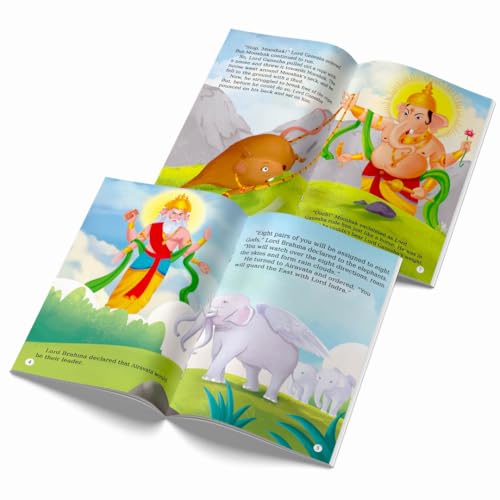 Image of Story Books for Kids - Nandi, Mooshika, Sheshnag, Airvata, Paravani (Set of 5 Books) (Illustrated) - Gods Vehicles - Mythology Stories for Children - - Read Aloud to Infants, Toddlers - Age 3+
