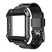 UMTELE Fitbit Blaze Accessory, [Rugged Pro] Resilient Protective Case with Strap Bands for Fitbit Blaze Smart Fitness Watch (Black)