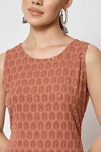 Image of SHOPPING QUEEN Women's Rayon Chikankari Lucknowi Kurta Palazzo with Dupatta Set