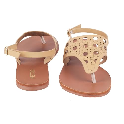 Image of Metro Women Synthetic Leather Flat Sandal