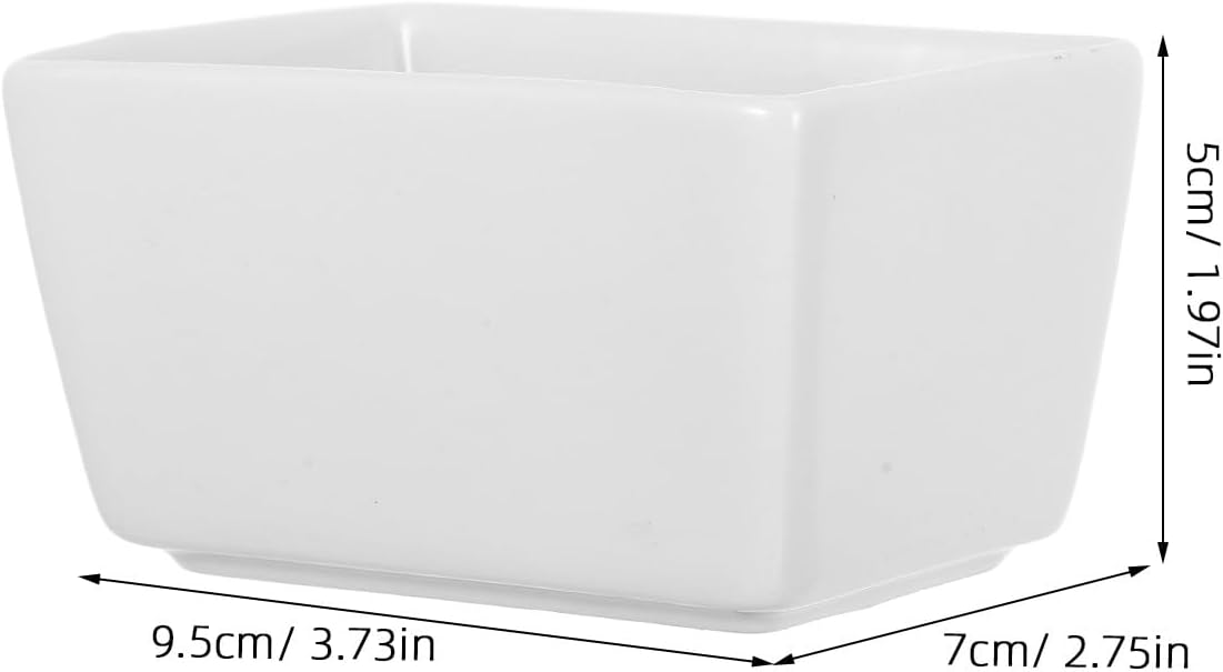 2pcs White Rectangular Ceramic Sugar Container Porcelain Sugar Bowl for Cubes and Candy Storage Minimalist Farmhouse Kitchen Canisters Versatile Coffee Station Organizer