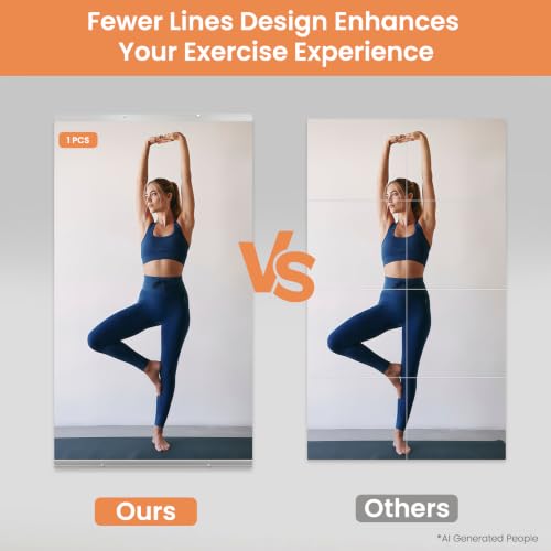 Image of LOAAO Home Gym Mirror 54 inchx30 inch, 2 PCS