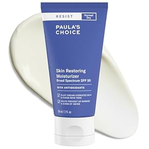 Paula’s Choice RESIST Skin Restoring Moisturizer SPF 50, UVA & UVB Protection, Shea Butter & Niacinamide, Anti-Aging Sunscreen for Dry Skin, 2oz