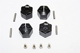 GPM For Thunder Tiger Kaiser XS Upgrade Parts Aluminum Wheel Hex (12mm X 10mm) - 4Pcs Set Black