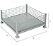 Global Industrial Mini-Bulk Container with Wire Mesh Sides, 38x38x16, 2600 Lb Capacity