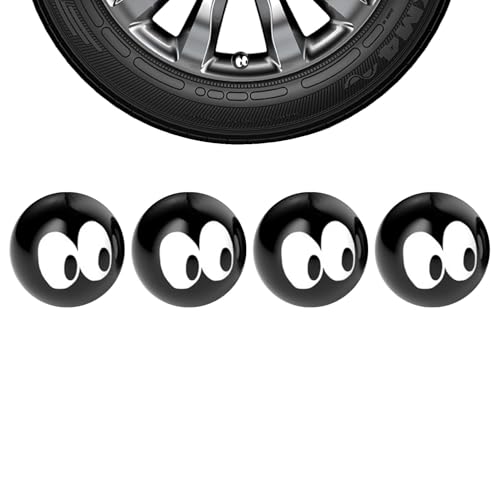 Capuchons de Valve de pneus, Cache-Valve de Pneu | 4 couvercles de Valve Anti-poussière | Couvre-Bouchons d'air pour Roues de Voiture, Capuchons Anti-poussière pour valves de Voiture, Bague