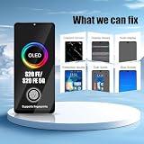 DTD Wyświetlacz OLED do Samsung Galaxy S20 Fe/S20 Fe 5G LCD, zamiennik wyświetlacza LCD, ekran dotykowy (6,5 cala, czarny, z ramką), rozpoznawanie linii papilarnych