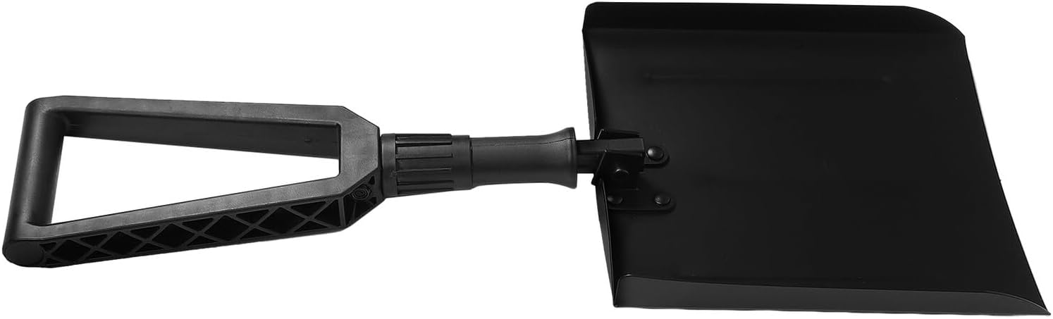 Angoily Folding Snow Shovel with Steel Handle and Carry Bag, Portable Compact Car Snow Clearing Shovel for Camping, Vehicle, and Home Use