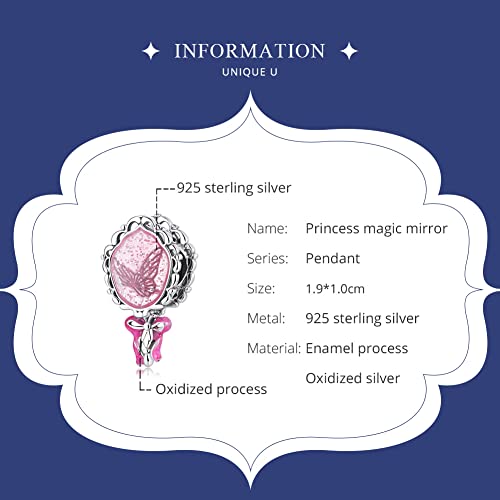 Castillo de princesa de plata 925 y cuentas de corazón compatibles con pulseras europeas 2