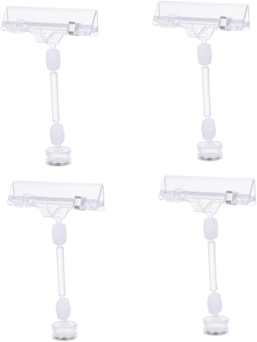 4Pcs Price Tag Clips Ps Tag Stand for Supermarkets Banquets