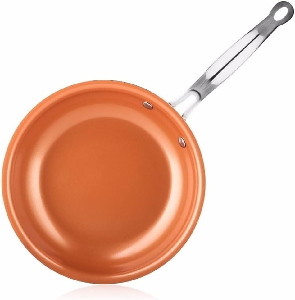 Non-stick Skillet Copper Frying Pan With Ceramic Coating Induction Cooking Oven Dishwasher Saucepan