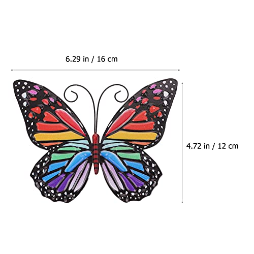 Generic Metal Butterflies Wall Art Inspirational Sculpture 3D Insect Statue Figurine Hanging Ornament For Indoor Outdoor Home Office Decor #TOP3
