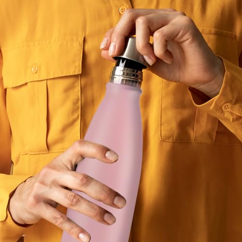 Image of Mont-Clair Stainless Steel Water Bottle, Vacuum insulated - BPA Free, 12h Hot & 24h Cold Drinks, Metal Water Bottle 25 oz Leakproof, Ideal for Adult, Kids, Running - Pink