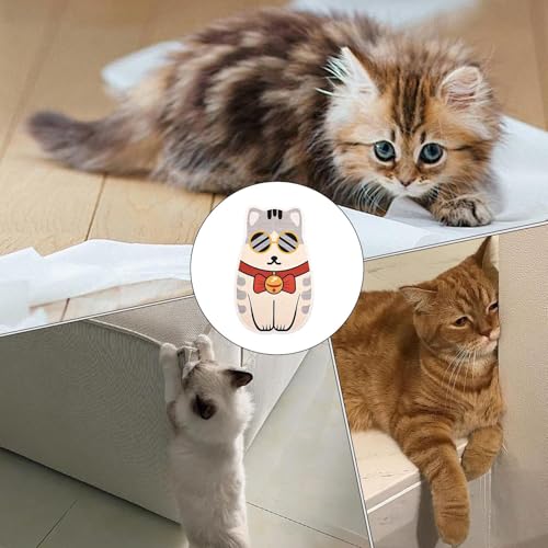 Griffoir d'angle pour chat autocollant : tapis à gratter vertical de salon - 5