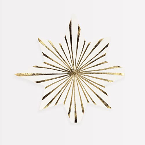 Meri Meri Gold Stripe Star Napkins (Pack of 16)
