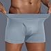 Mens Stretch Boxer Briefs Soft Cotton Open Fly Tagless Underwear Regular Leg Elastic Waistband Skin-Friendly Panties