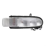 For Mercedes C-Class W203 1999-2004 Left and Right Door Mirror Turn Signal Light Replacement with White LED and ABS Housing for Enhanced Visibility(Right)