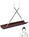 Incense Holder & Burner - Best No-Mess Ash Catcher Perfect for Home Decorations - Premium Double Insence Stick Holes for Extra Aroma and Mixing Scents During Your Meditation