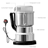 Electric Coffee Bean Grinder, LULUWA 200W Household Stainless Steel Coffee Grinding Mixer with Overheat Protection for Nut Spices Seeds Grains (Silver) - Image 3