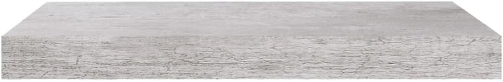 Concrete Grey Modern Wall Shelf - Floating Storage Design & Book Shelf for Stylish Display in Your Living Room (19.7 x 9.1 x 1.5 in)