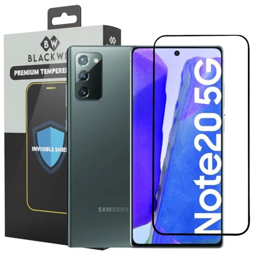 Image of Blackwik Tempered Glass Screen Protector for Samsung Galaxy Note 20 5G with Edge-To-Edge Protector Coverage | Easy Installation Kit (Black)