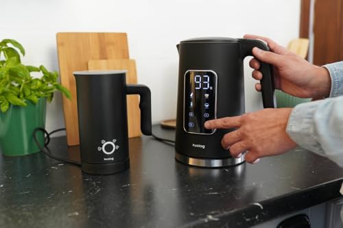 Huslog Hervidor de Agua Eléctrico 1,7 L, Control de Temperatura 40–100 °C, Pantalla Táctil LED, 4 Modos, Función Mantener Caliente, Acero Inoxidable y Cristal, Filtro Antical, Base 360°, 2200W, Negro - imagen 9