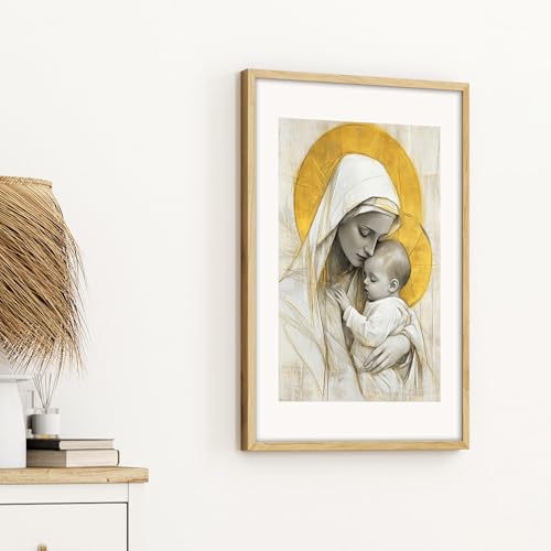Déco chrétienne Enfant Jésus 30x40cm - Cadeau idéal de baptême