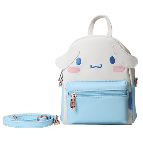 Blue Sky Studios Hello Kitty - Mini mochila, pequeña bolsa de viaje Kawaii con correas ajustables, bonitos regalos y accesorios, Cinnamoroll