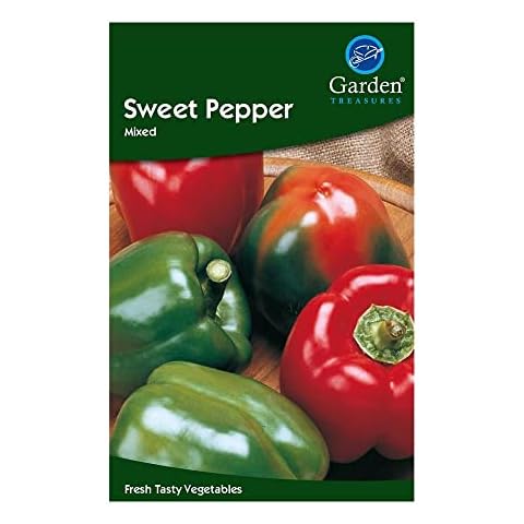 Garden Treasures Fresh Herbs Vegetable Fruit Seeds Salad Grow Your Own Indoor Outdoor (Sweet Pepper Mixed) Cover